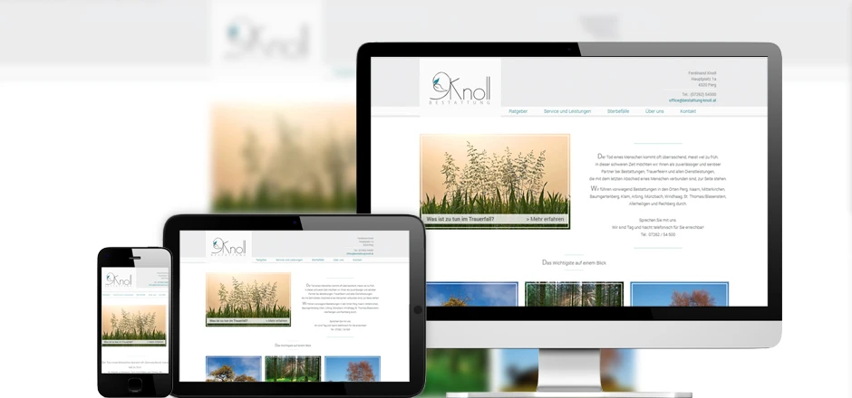 Website Bestattung Knoll