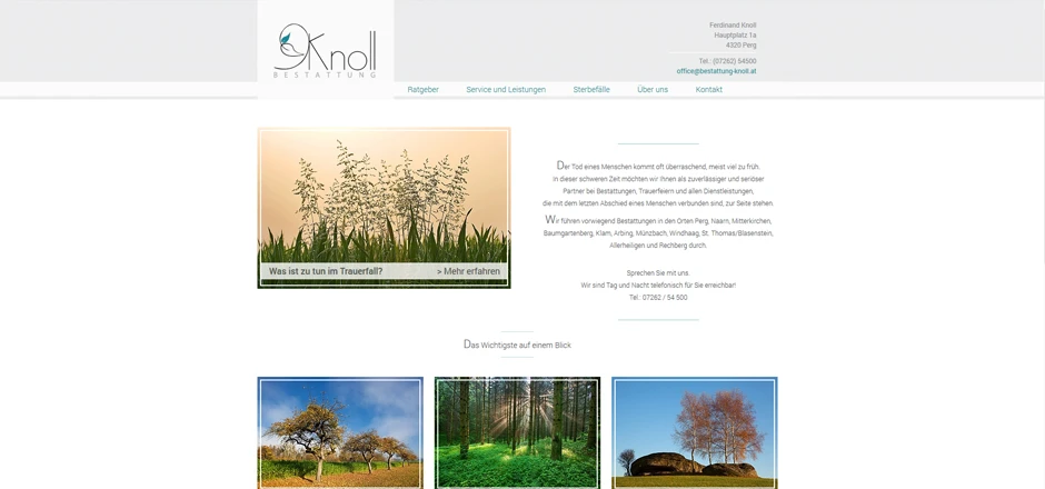 Website Bestattung Knoll