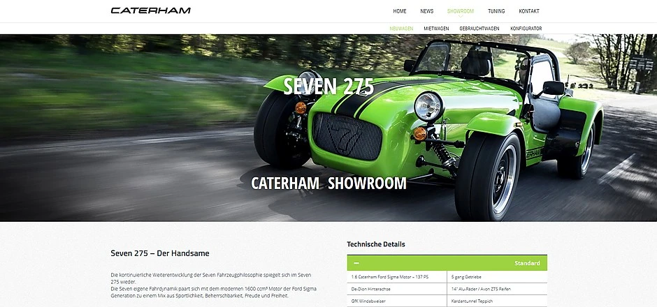 Caterham Austria Website