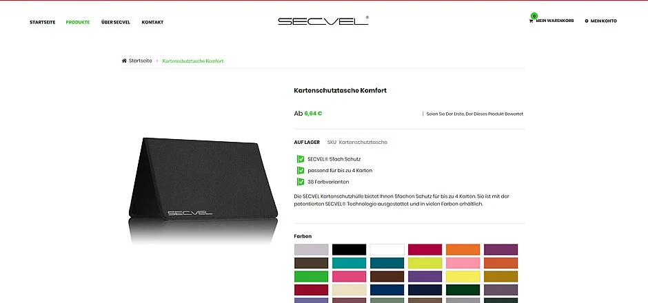 Produktauswahl - Secvel Technologies - Webshop