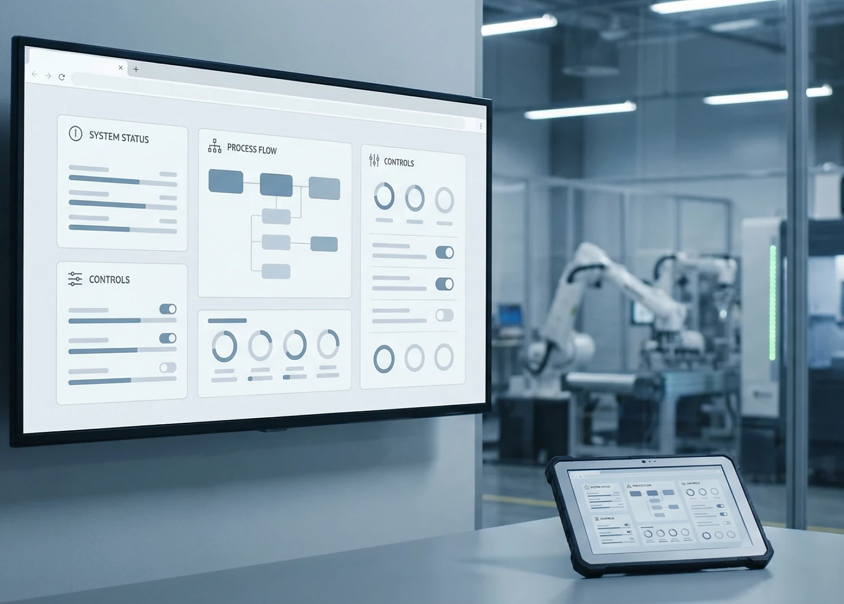 Webbasierte Steuerung für Maschinen