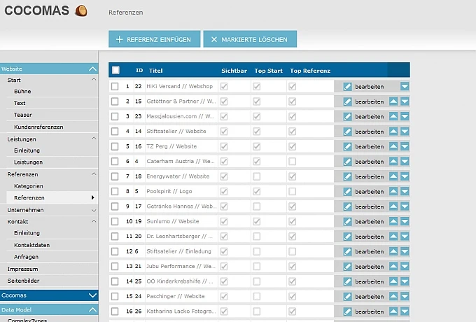 Webonia Beispiel Content Management System 