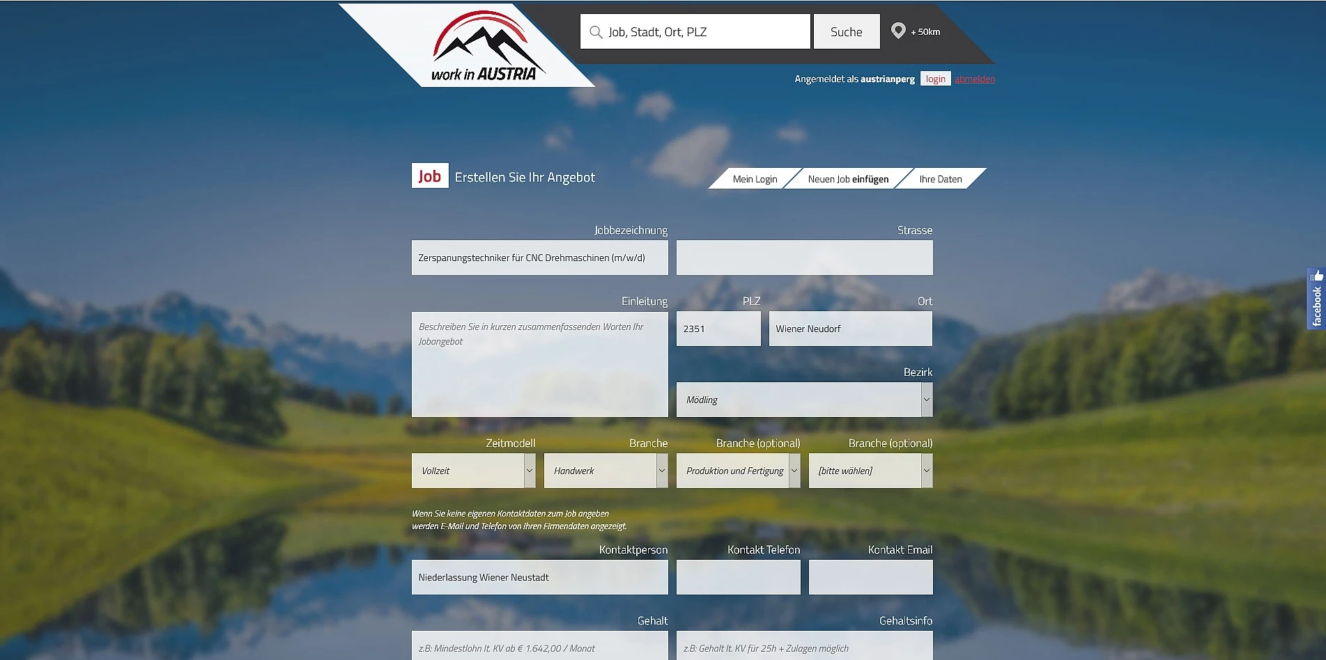 Bearbeitung der Jobs